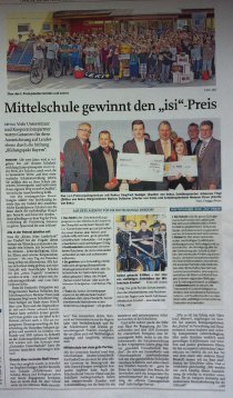 Mittelschule gewinnt den "isi"-Preis